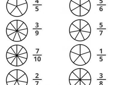分数涂色练习｜小学分数启蒙可打印 PDF，直观理解分数概念