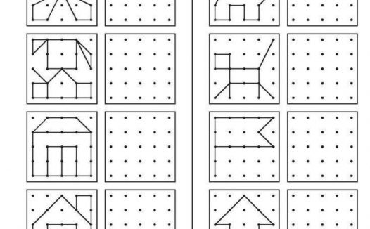儿童点阵描红画图练习｜幼儿园控笔训练可打印 PDF