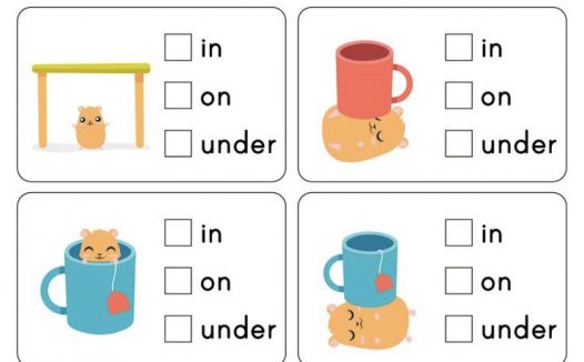 方位介词 in/on/under 专项练习｜仓鼠主题趣味英语启蒙可打印 PDF