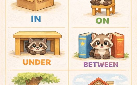 方位介词认知海报｜Prepositions of Place 小学英语启蒙可打印 PDF