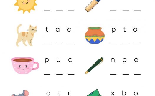 3 字母单词拼读排序练习｜Ordering Sounds 自然拼读启蒙可打印 PDF