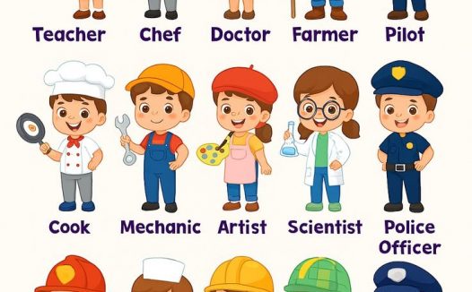 职业主题英语认知海报｜JOBS 幼儿英语启蒙可打印 PDF