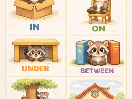 方位介词认知海报｜Prepositions of Place 小学英语启蒙可打印 PDF