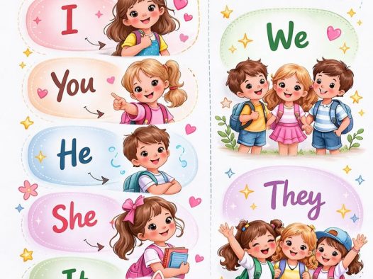 人称代词启蒙海报｜Personal Pronouns 小学英语语法可打印 PDF