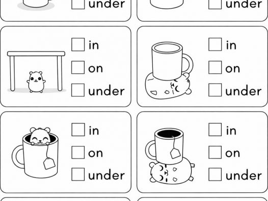 方位介词 in/on/under 趣味练习｜仓鼠主题英语启蒙可打印 PDF