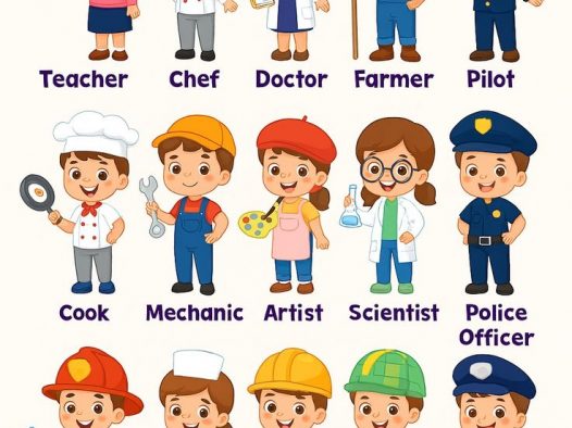 职业主题英语认知海报｜JOBS 幼儿英语启蒙可打印 PDF