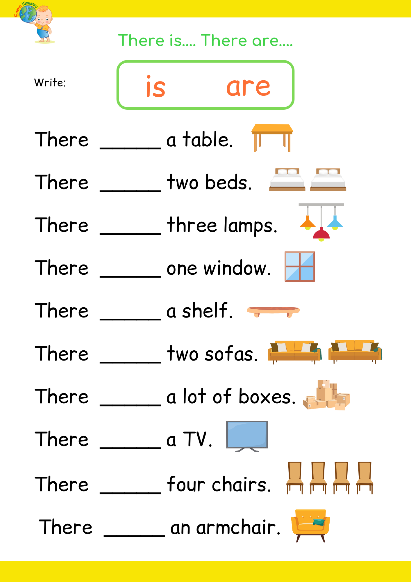 There is / There are 主谓一致专项练习|小学英语 There be 句型可打印 PDF